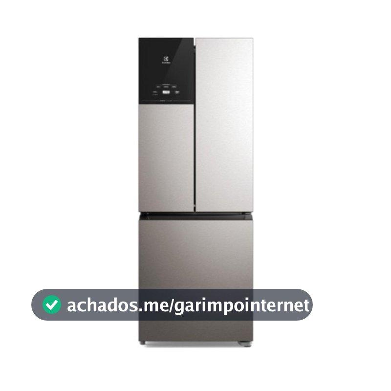 Geladeira Electrolux Frost Free Inverter 480L Efficient AutoSense 3 Portas Inox Look (IM7S) 127V