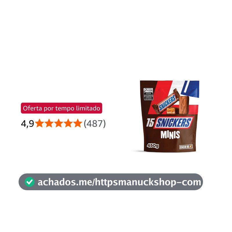 Chocolate Snickers Original Minis 15Un
