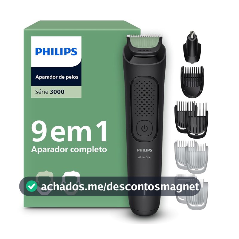 Philips Aparador e Barbeador Elétrico Série 3000 All-in-One 9 em 1