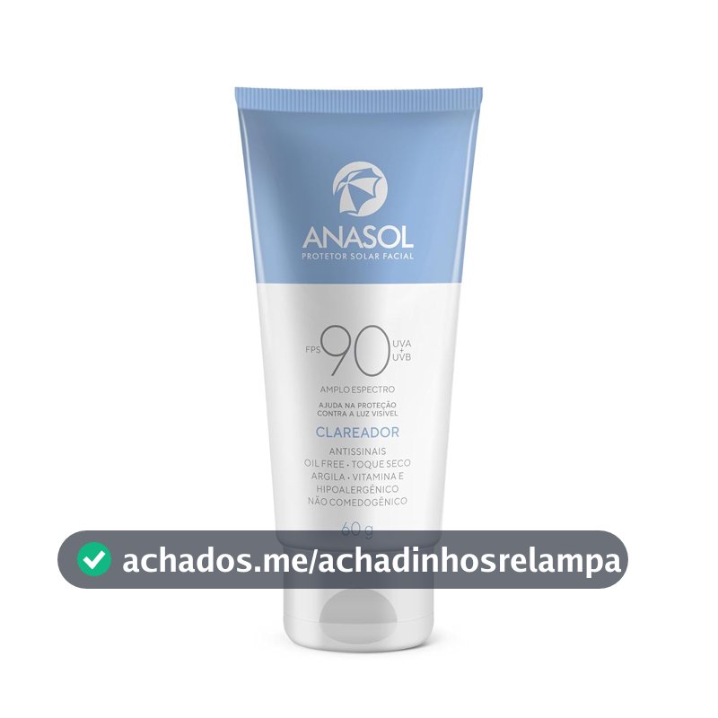 Anasol Protetor Solar Facial Clareador FPS 90 60g