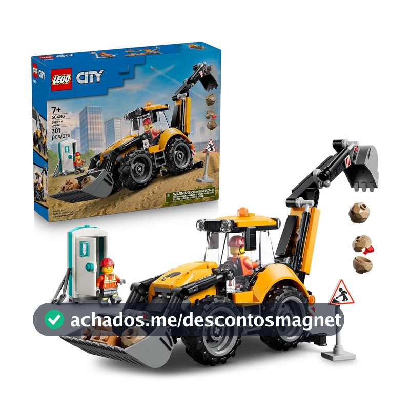 LEGO City Retroescavadeira Amarela 60480 7+ anos 301 peças Building Kit