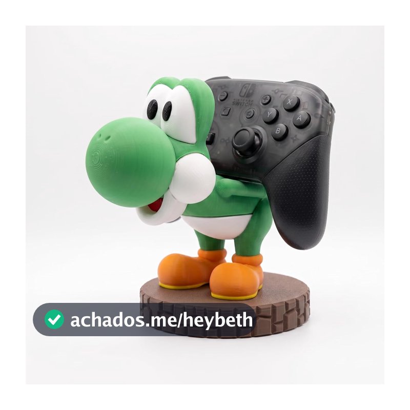 Suporte Universal para Controle de Videogame Yoshi - Temático - Impressão 3D Premium - Organizador de Setup Gamer (Xbox, PS5, Switch)