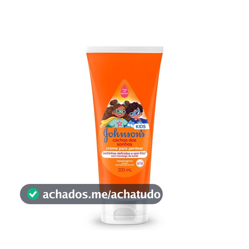 Creme para Pentear Johnson's Baby Cachos dos Sonhos, 200ml