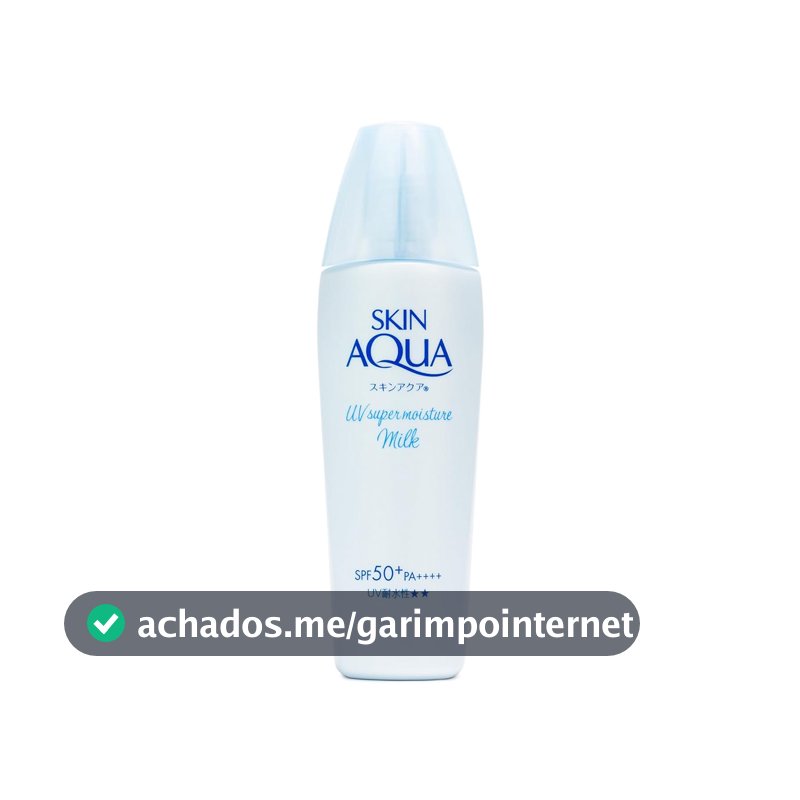 Skin Aqua Protetor Solar Facial Super Moisture Milk FPS50 40g, FPS 50 UVA/UVB, Ácido Hialurônico, Sem Cor