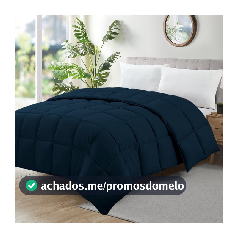 Camesa Edredom Ecopluma Toque de Pluma King Size 280x260cm - Marinho, Poliéster