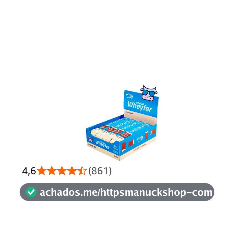 +Mu Chocowheyfer Proteico Sabor Baunilha - Display com 12 unidades - 300g