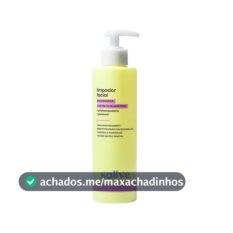 Sallve Limpador Facial 300Ml - Niacinamida Extrato De Moringa