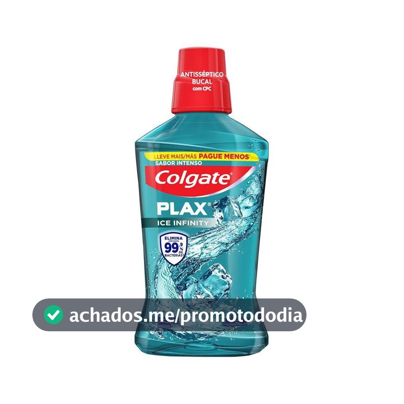 Enxaguante Bucal Colgate Plax Ice Infinity, 500ml