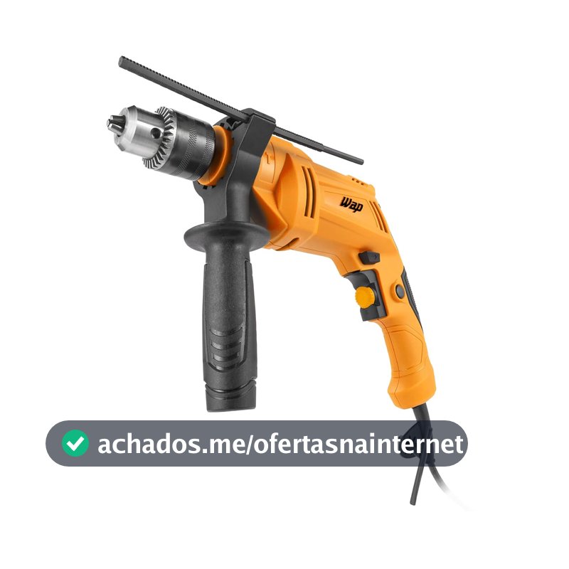 WAP Parafusadeira e Furadeira Impacto 3/8" WF 700FE W2, Limitador de Profundidade e Empunhadeira Auxiliar 40Nm 700W 220V