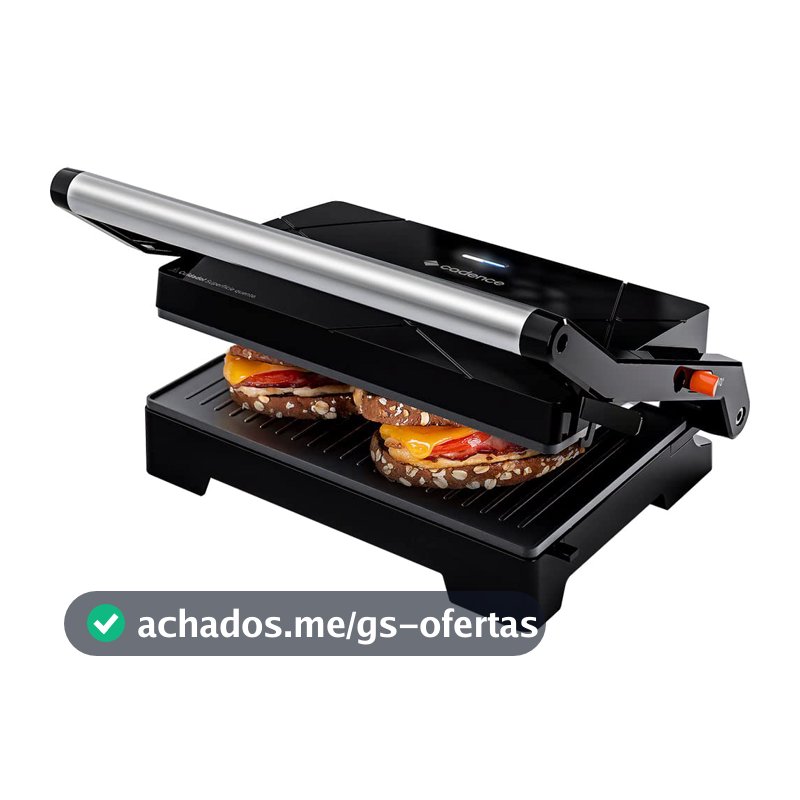 Grill Cadence duas chapas 127V, GRL616