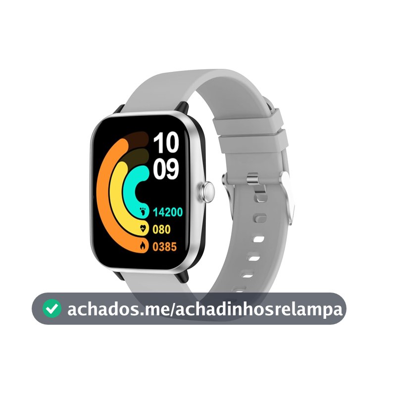 Smartwatch PEJE T6 com Chamadas, Pulseira Extra e 100+ Modos Esportivos