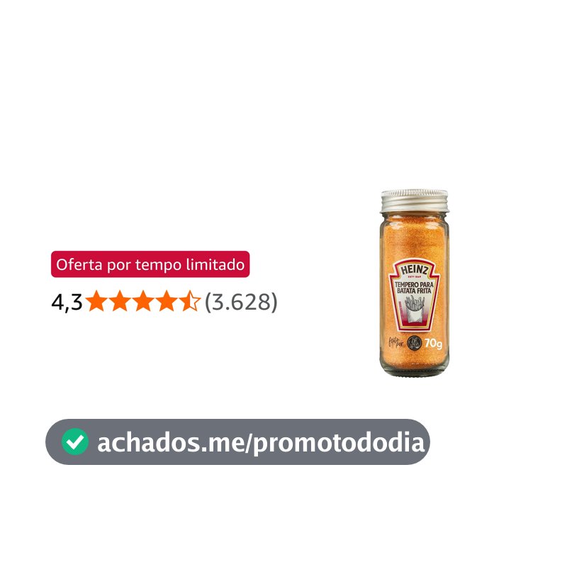 Heinz Tempero Para Batata Frita Vidro 70G