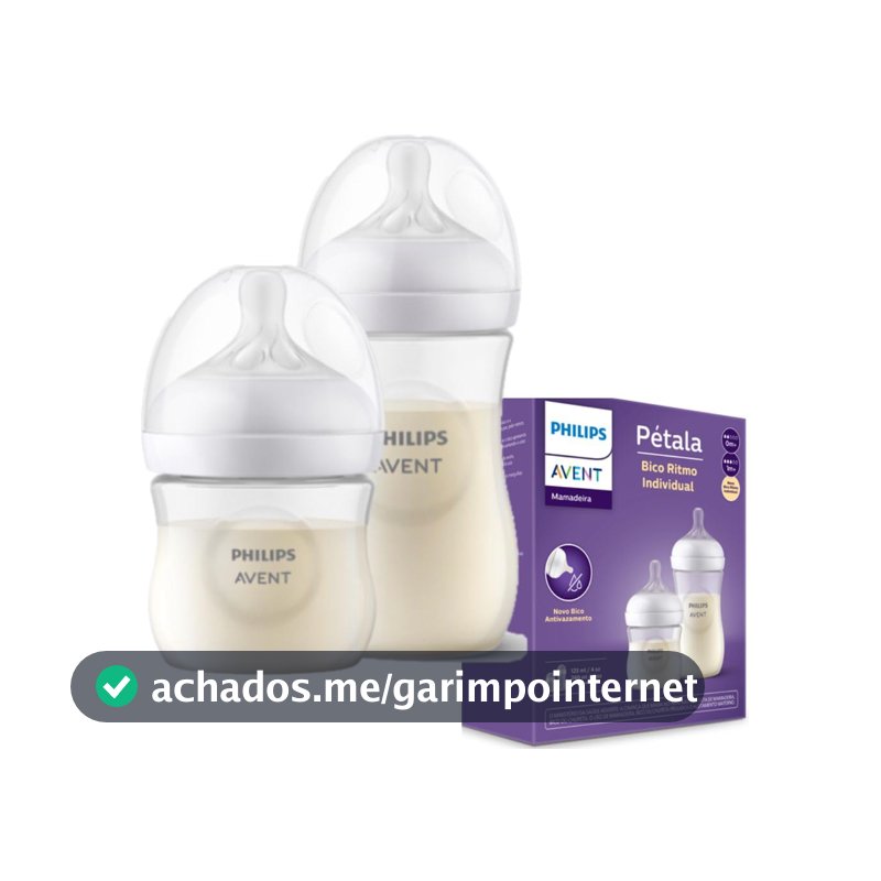 Mamadeiras Philips Avent, 125ml e 260ml, Kit com 2 Unidades