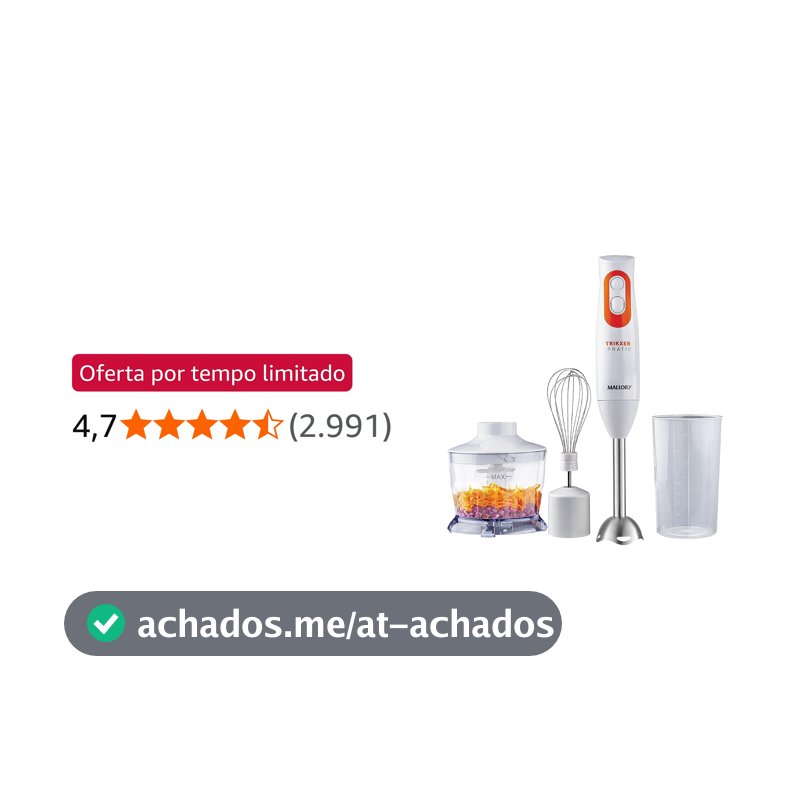 Mixer Mallory Trikxer Pratic- 3 EM 1-220V