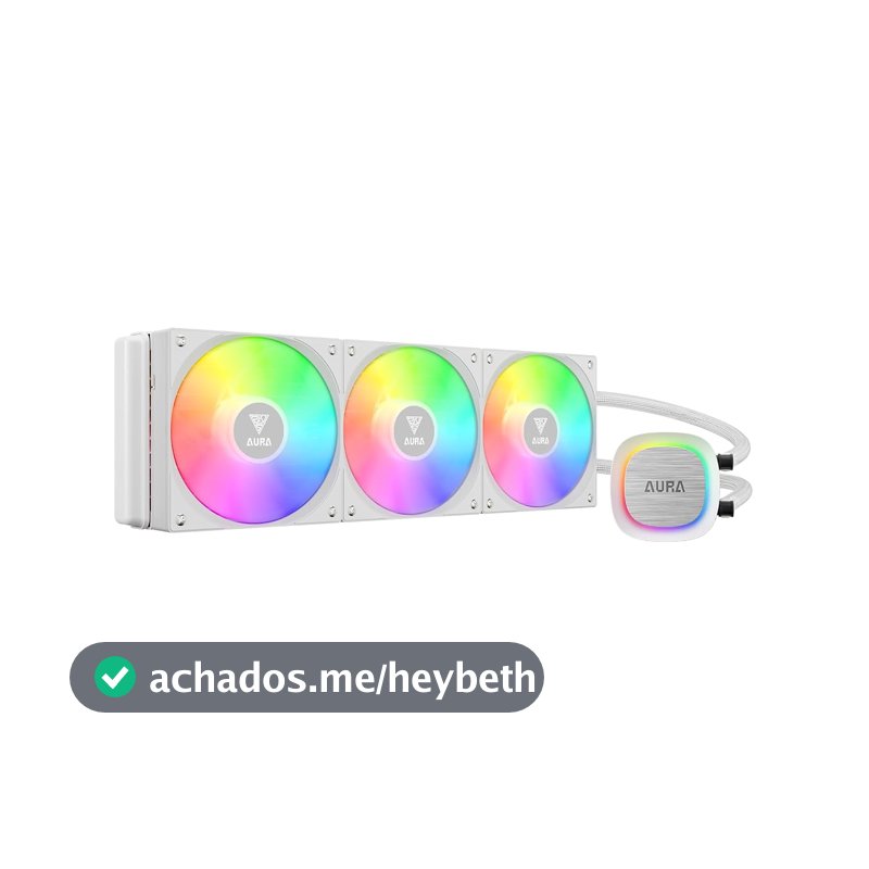 Water Cooler 360mm Gamdias Aura GL360 V2 ARGB Branco AMD AM5 Intel LGA2066