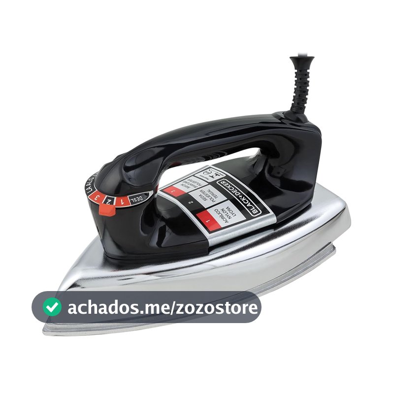 Ferro De Passar Black+decker Vfa Preto cromado 127v clássico