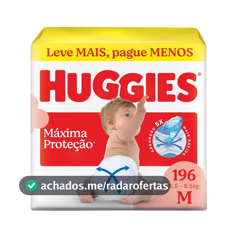 Huggies Fralda Supreme Care M 196 Un