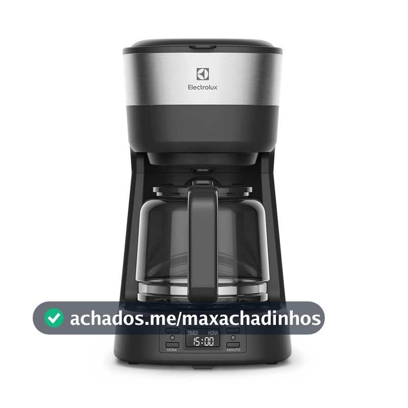 Cafeteira Elétrica Electrolux inox filtro permanente removivel capacidade 1,2L 30 xicaras função timer painel digital desligamento automatico ECM25 127v