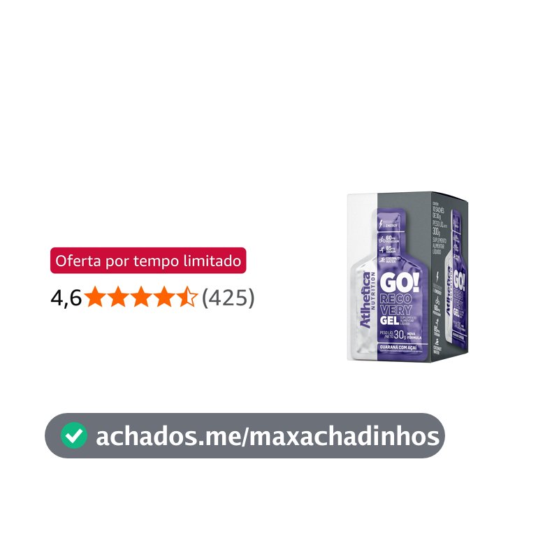 Go Energy Gel (10 Sachês) - Sabor Guaraná e Açai, Atlhetica Nutrition, Roxo