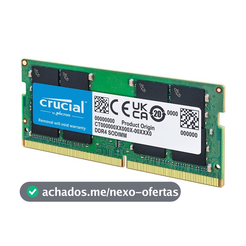Memória Notebook Crucial 8GB DDR4 3200 Mhz