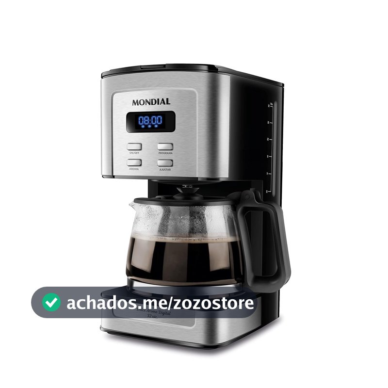MONDIAL Cafeteira Elétrica Dolce Arome Digital, Preto/Inox, 800W, 110V - C-44-32X-SDI