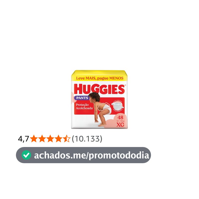 Fralda Pants Huggies Supreme Care, Tamanho XG, 12-15kg, 48 Unidades, Estilo Roupinha com Cintura Acolchoada