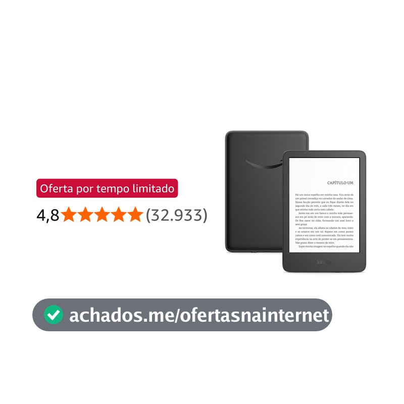 Kindle 16 GB (modelo 2024) - Leve e compacto, com tela antirreflexo, trocas de página rápidas, luz frontal ajustável e bateria de longa duração - Cor Preta
