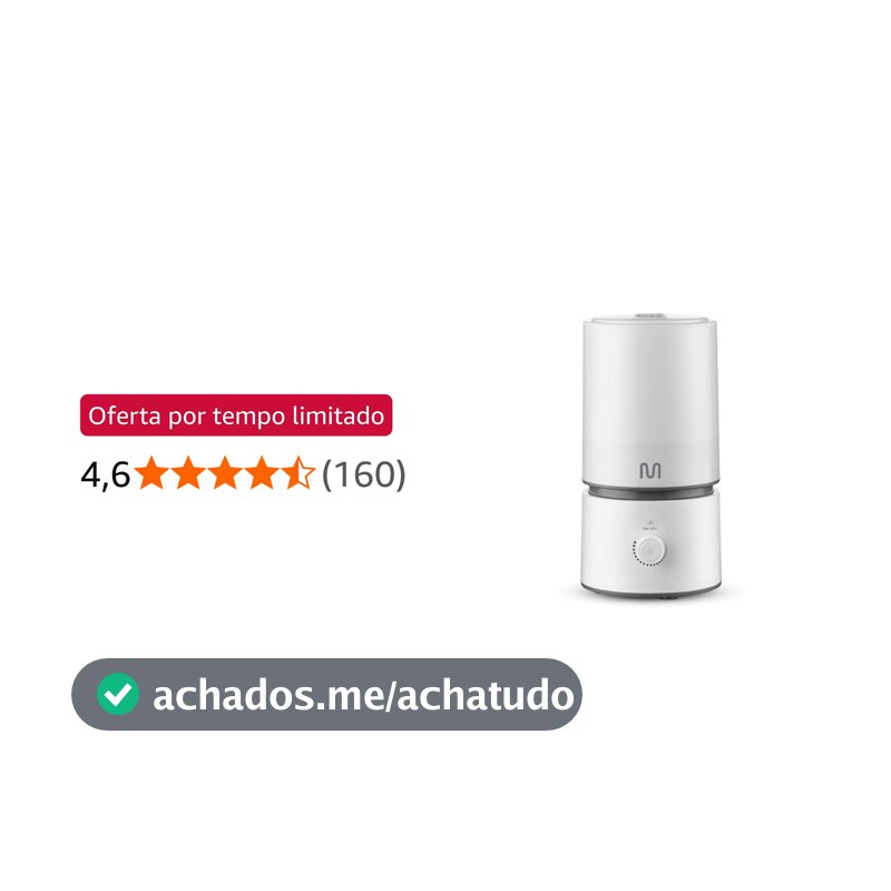 Umidificador Ultrassônico Easy Air 1.8L Branco Multi Saúde - HC290