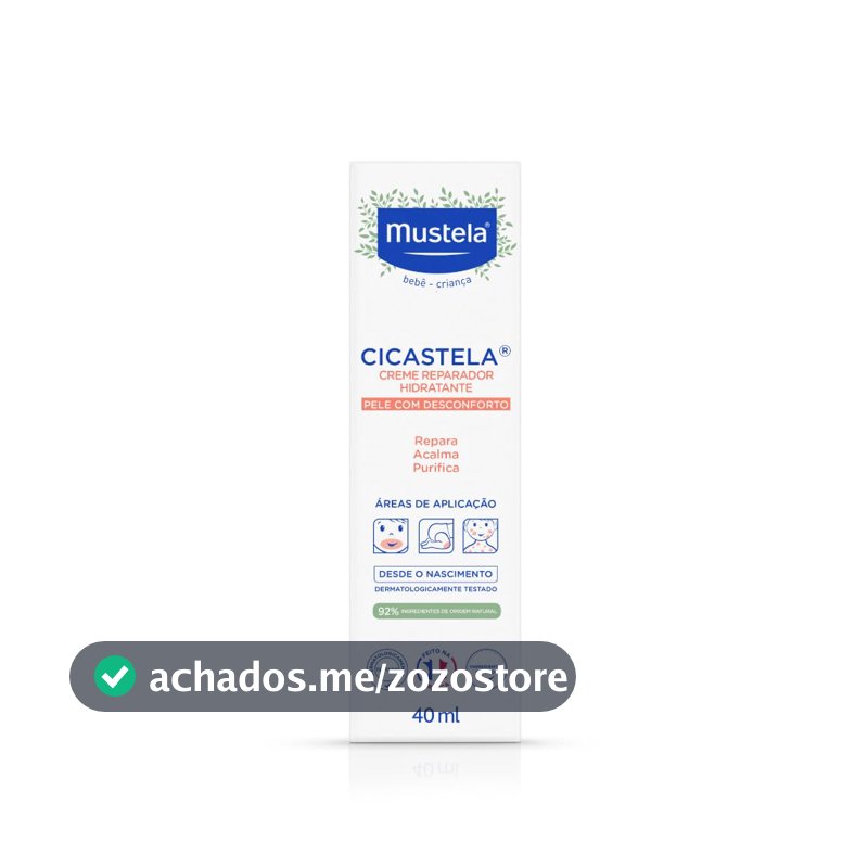 Mustela Cicastela Creme Reparador Hidratante 40Ml - Hidrata Repara Acalma E Purifica A Pele - Multiuso Para Os Pequenos Dodóis Dos Bebês E Crianças Feito Com 91% De Ingredientes De Origem Natural