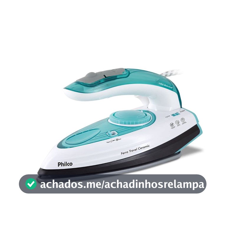 Philco Ferro a Vapor Travel Ceramic Bivolt Base em Cerâmica