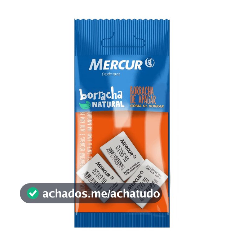 Mercur Record 40 - Borracha Branca Macia, 3 unidades