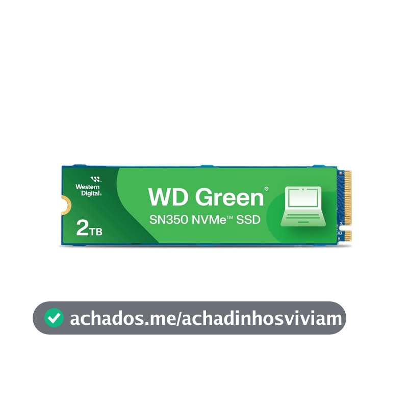 SSD WD Green SN350 2TB M.2 2280 NVME PCIE 3.0 3200Mb/s - WDS200T3G0C
