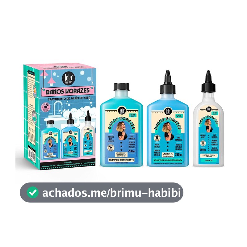 Kit Danos Vorazes (Shampoo + Condicionador + Leave in) - Lola From Rio
