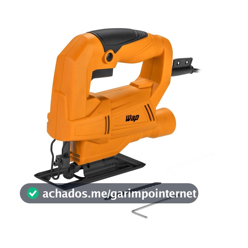 WAP Serra Tico-Tico WF STT01 550W com Base Regulável 0° a 45°, Bocal de Aspiração e Lâmina Inclusa, Corte até 55 mm em Madeira, 127V