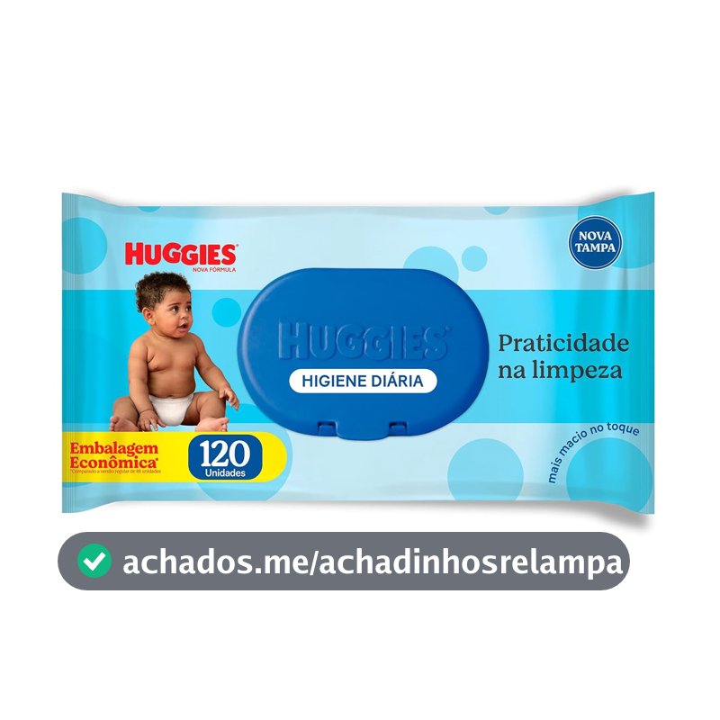 Huggies Lenços Umedecidos Higiene Diária Rendem 2x Mais 120 um