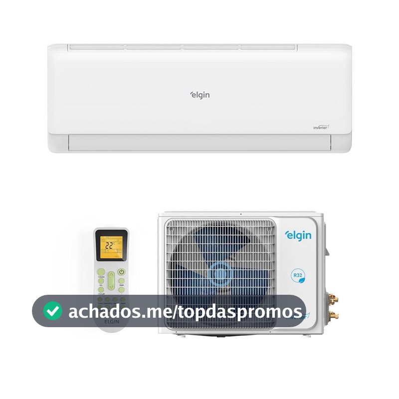 Ar-Condicionado Split Inverter II 24000 BTUs Elgin Eco com Wi-Fi Integrado High Wall Quente e Frio HJQI24C2WC/HJQE24C2CC 220V