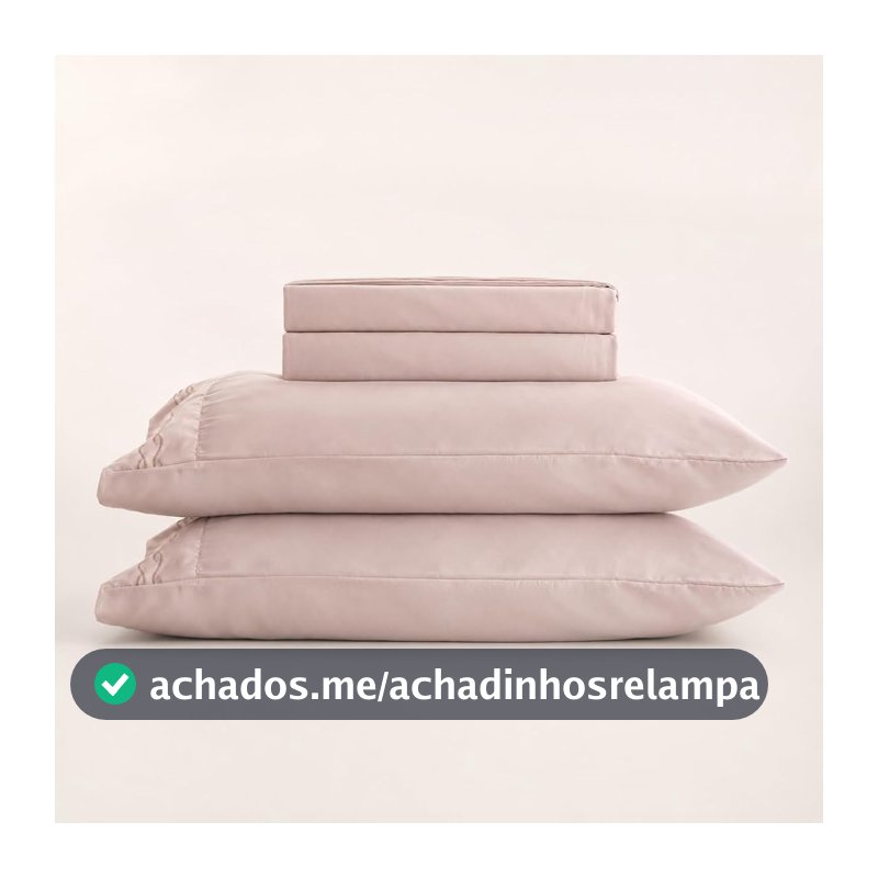 LYOR - Jogo de Cama Bordado Queen Duquesa Microfibra Rosa