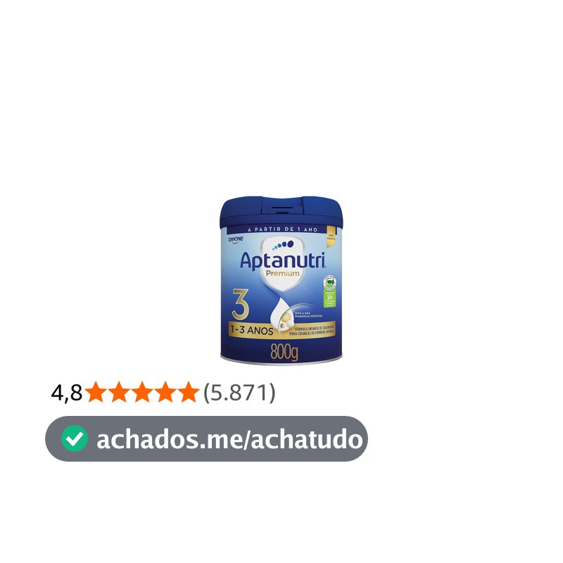 Danone Nutricia - Aptanutri Premium 3, 1-3 anos, Fórmula de Seguimento, 800g