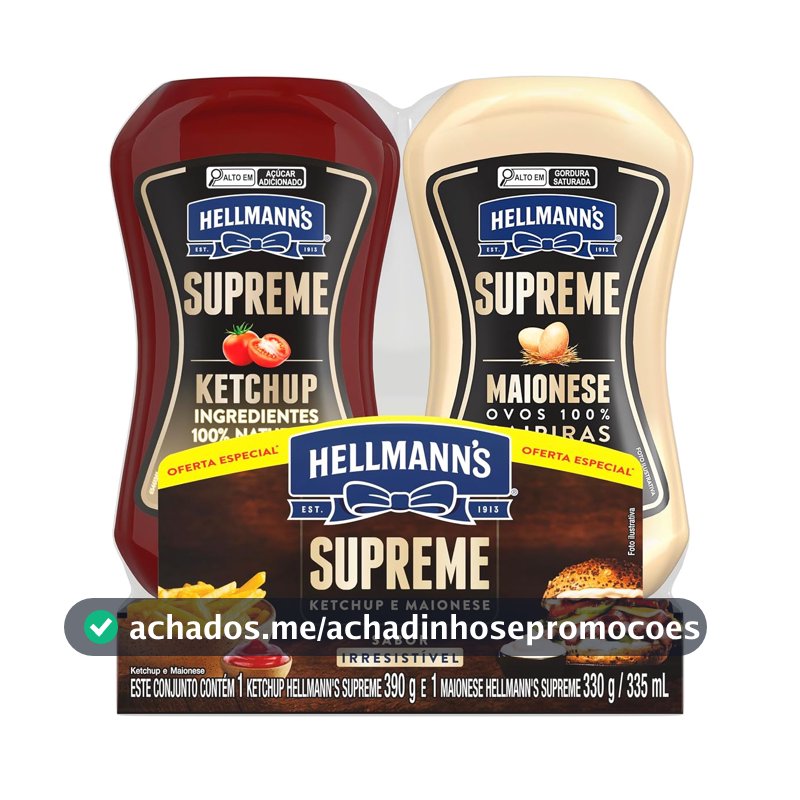 Hellmann's Supreme Kit Ketchup 390g + Maionese 330g