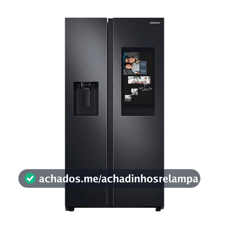 Geladeira Samsung Family Hub™ Side by Side 608L com Soundbar Preto Preto 220 v