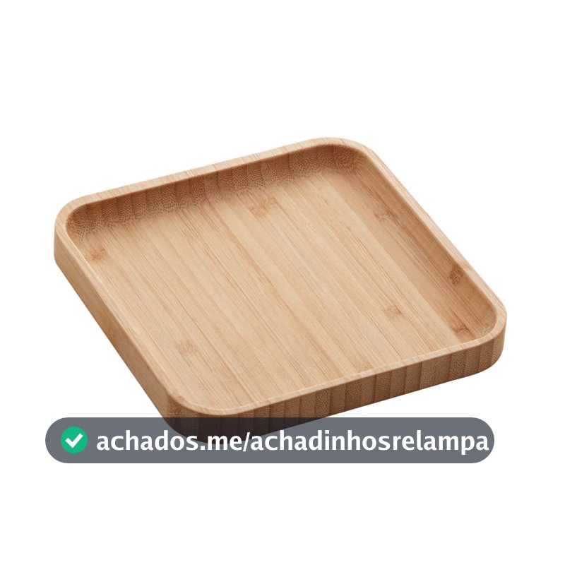 LYOR - Bandeja de Bambu Square 17cm x 17cm x 1,5cm