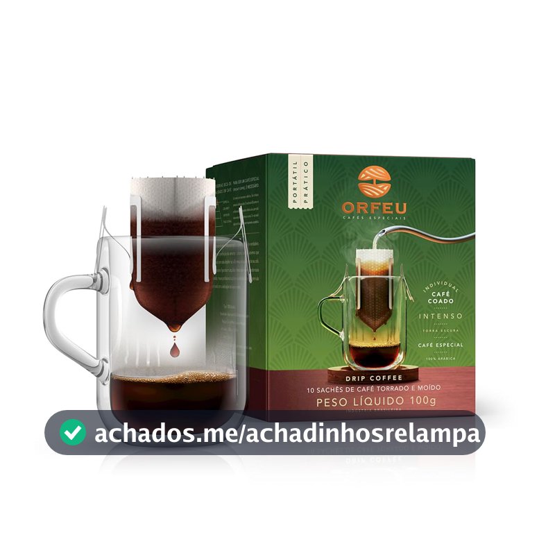 Café Orfeu Intenso Drip Coffee. Contém 10 saches
