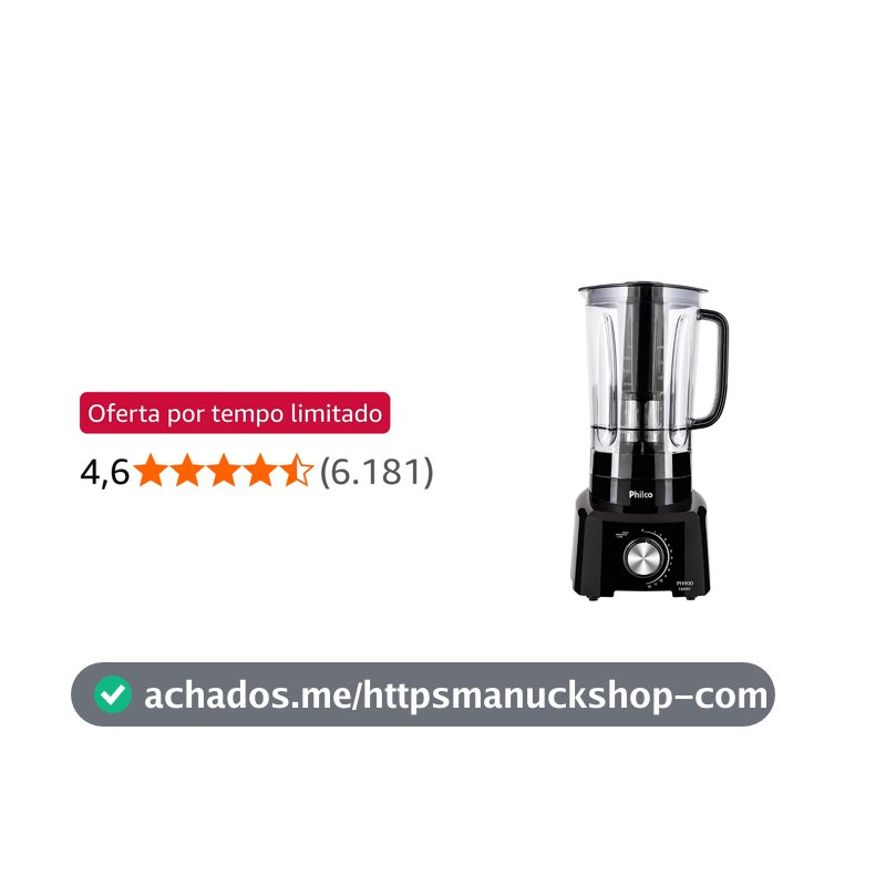 Liquidificador, Ph900, 3L, Preto, 110V, Philco
