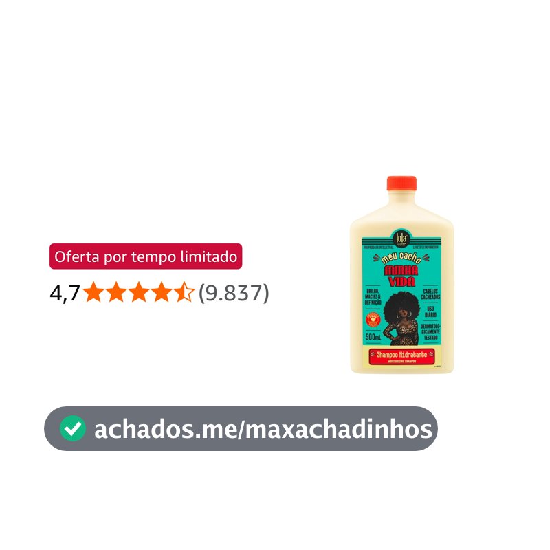 Meu Cacho Minha Vida Shampoo 500ml , Lola Cosmetics