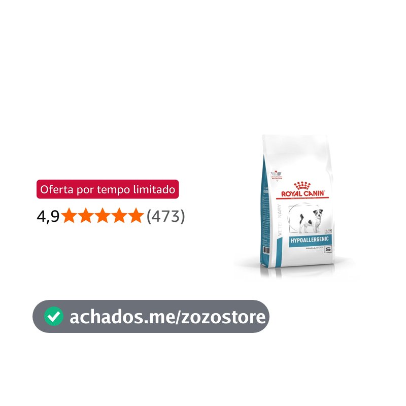 ROYAL CANIN Ração Veterinary Hypoallergenic Small, Cães Adultos 2kg
