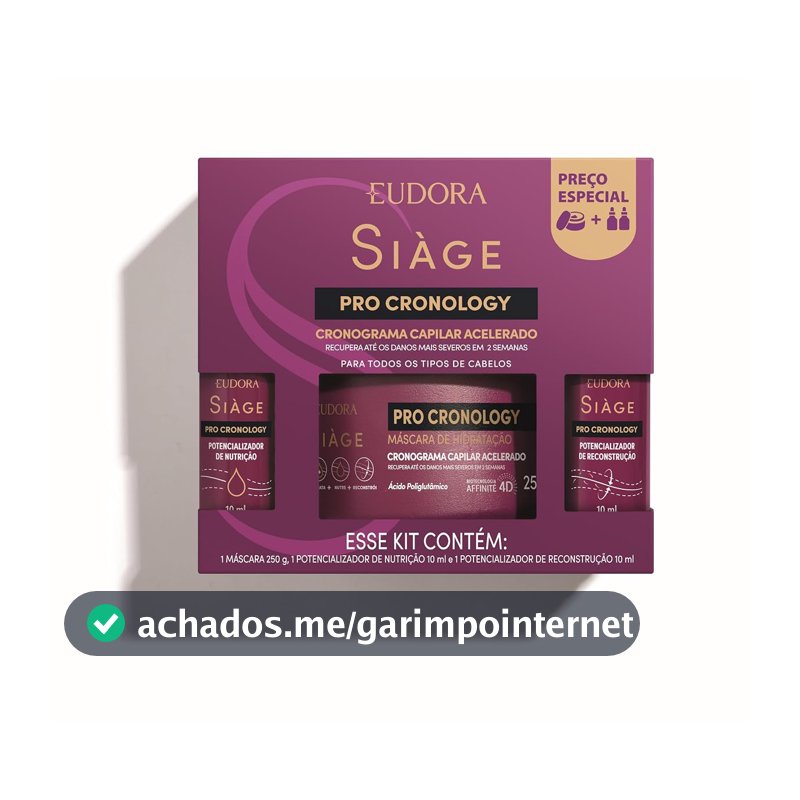 Kit de Tratamento Capilar Eudora Siàge, Pro Cronology