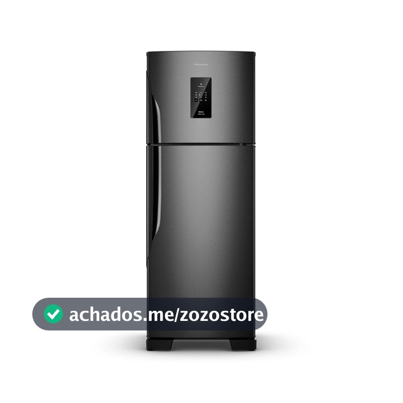 Geladeira Panasonic BT71 Black Inox Look Duplex Frost Free 494 L Inverter A - NR-BT71PV4BA