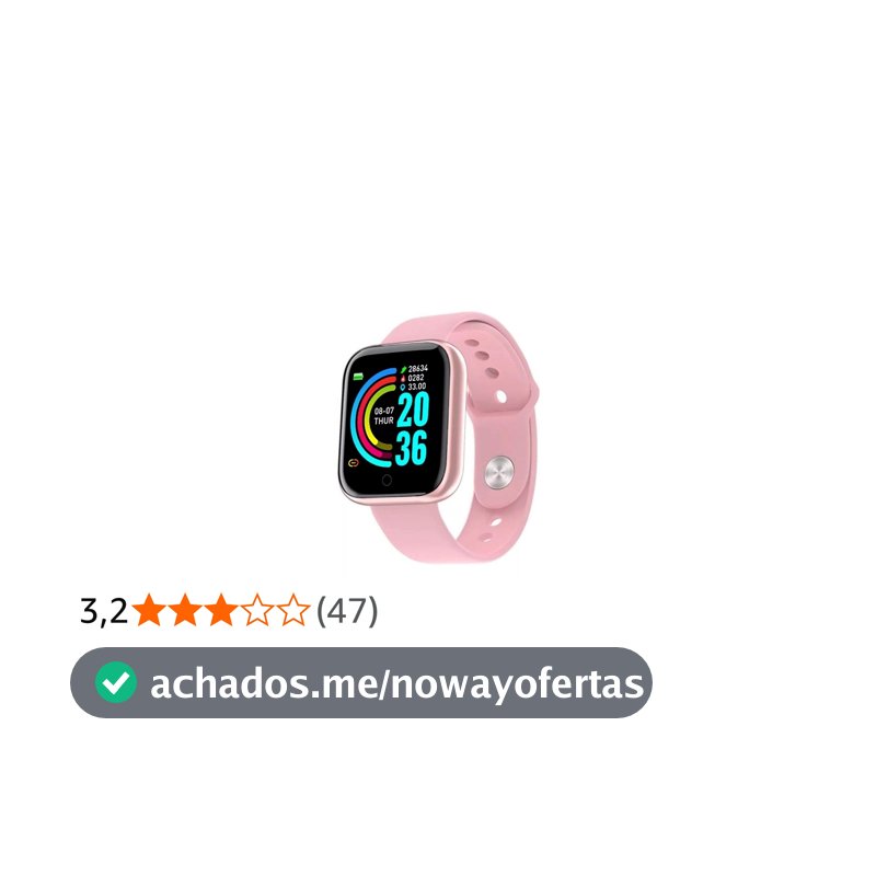 Relógio Inteligente SmartWatch Fitness design elegante fino superleve com monitoramento de atividade e frequência cardíaca durante todo o dia, monitoramento de sono, pedômetro compatível com iOS e Android (Rosa)
