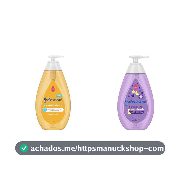 Kit Johnson's Baby Shampoo Glicerina Para Bebê, 750ml + Johnson's Baby Sabonete Líquido Relaxante Hora do Sono, 400ml