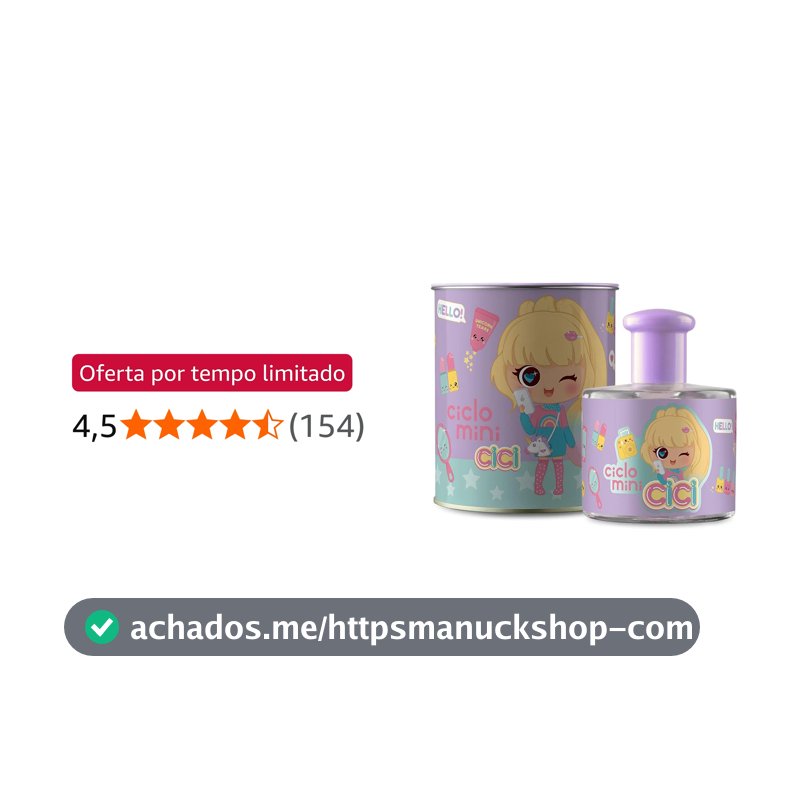 Ciclo Cosméticos Deo Colonia Lata Cici Bela 100Ml Ciclo